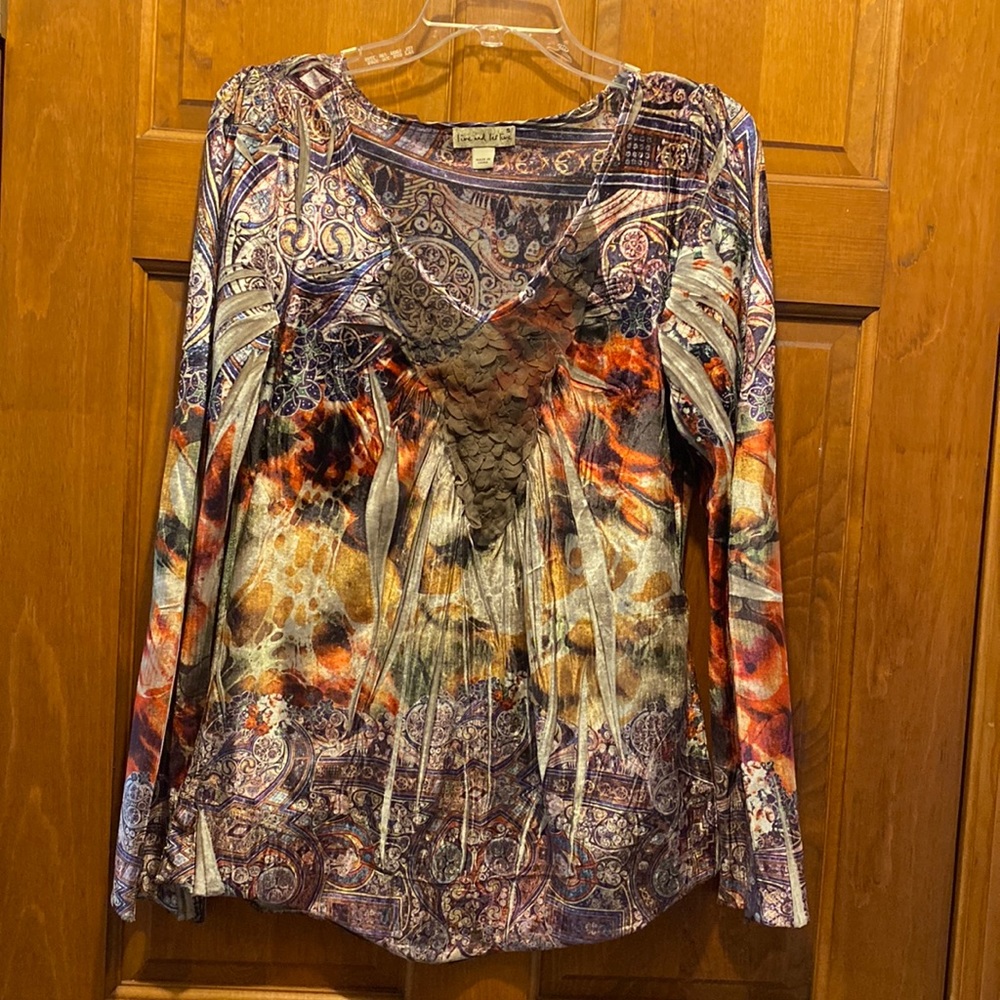 Live and Let Live multi-colored top